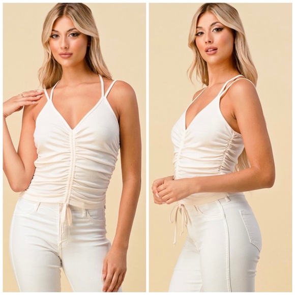 🆕Double strap ribbed cami top - Picture 2 of 6